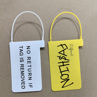 Étiquettes personnalisées vierges avec logo, attaches zippées, étiquettes de sécurité en plastique, étiquettes de marque pour vêtements et chaussures, étiquettes volantes
