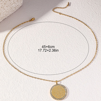 Collier de mode islamique en acier inoxydable étanche avec médaillon Shahada Allah Eid Coran arabe en zircon pour femmes et hommes