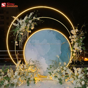 ฉากหลังงานแต่งงานดีไซน์ใหม่พร้อมไฟ LED รูปพระจันทร์ - Product Image 6