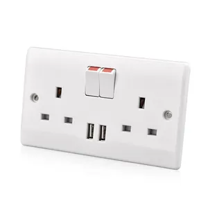 uk electrical socket usb 220v,usb wall plug socket charger british,wall usb socket