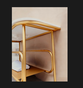 פליז מפואר ארון איפור להתלבש רגליים שולחן עבודה עד יהירות בסיס נירוסטה חלודה הוכחה להפיל הרכבה ידידותית - Product Image 4