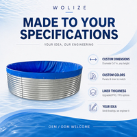 Réservoir d'eau circulaire en acier galvanisé ondulé de 100G avec revêtement en PVC pour pisciculture, aquaculture, irrigation et stockage, assemblage par boulons