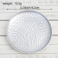 Sous-verre rond en métal écologique de 8,2 cm pour isolation thermique, protection des tables, tapis de table pour restaurants, tasses à thé/café