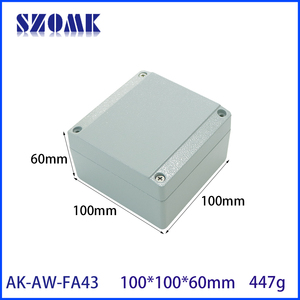 Boîtier <span class=keywords><strong>de</strong></span> <span class=keywords><strong>jonction</strong></span> étanche pour extérieur en aluminium moulé sous pression SZOMK 100x100x60mm, boîte à câbles - Product Image 2