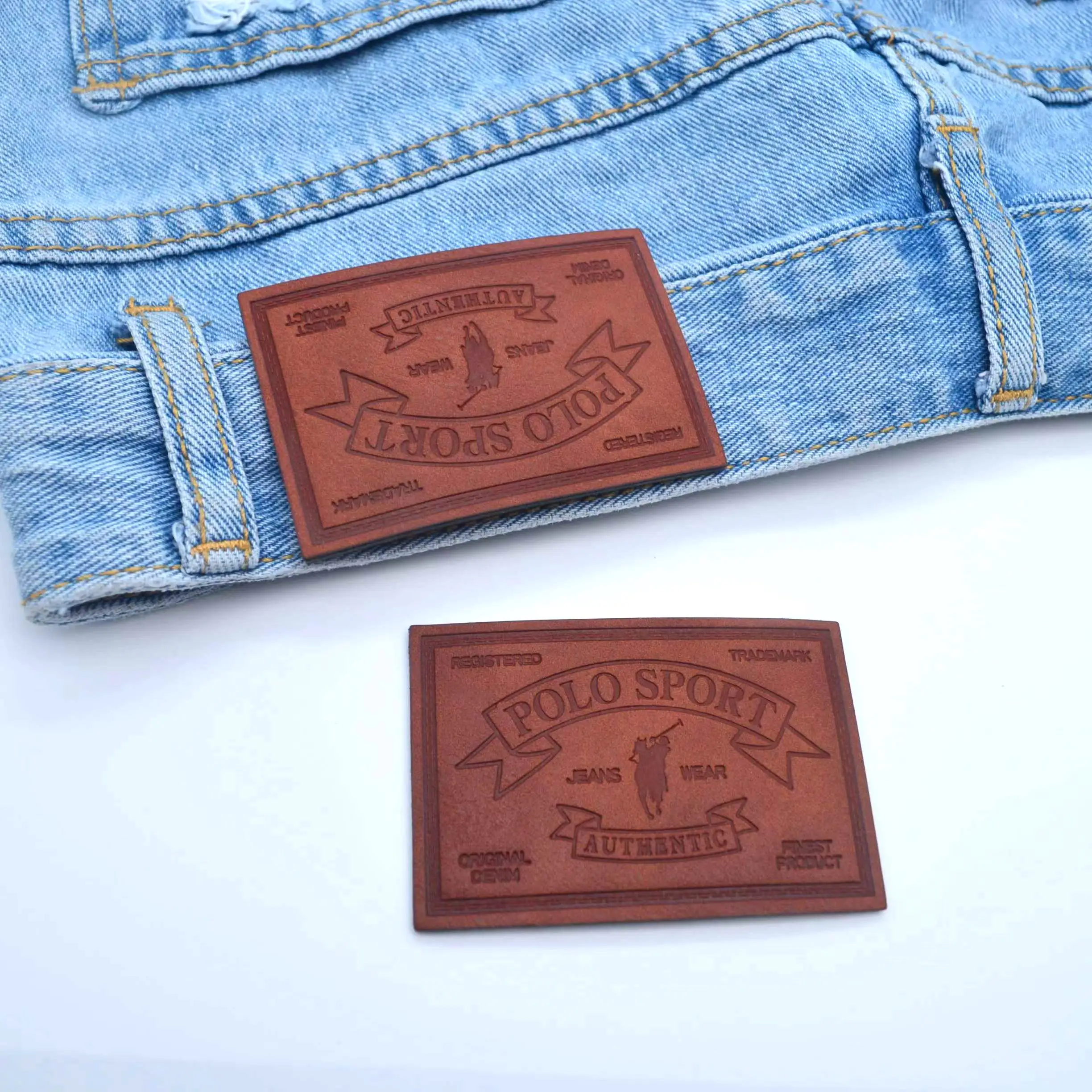 Chất Lượng Cao Tùy Chỉnh Logo Bán Buôn Jeans Label Patch