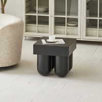 Meubles de salon en pin blanc recyclé, chaise de salon moderne wabi sabi table basse multifonction carrée la table basse