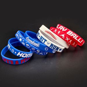 สายรัดข้อมือยางซิลิโคนแบบยืดหยุ่น พิมพ์โลโก้ตามสั่ง ราคาถูก สำหรับงานปาร์ตี้ กีฬา เบสบอล เทศกาลต่างๆ - Product Image 2