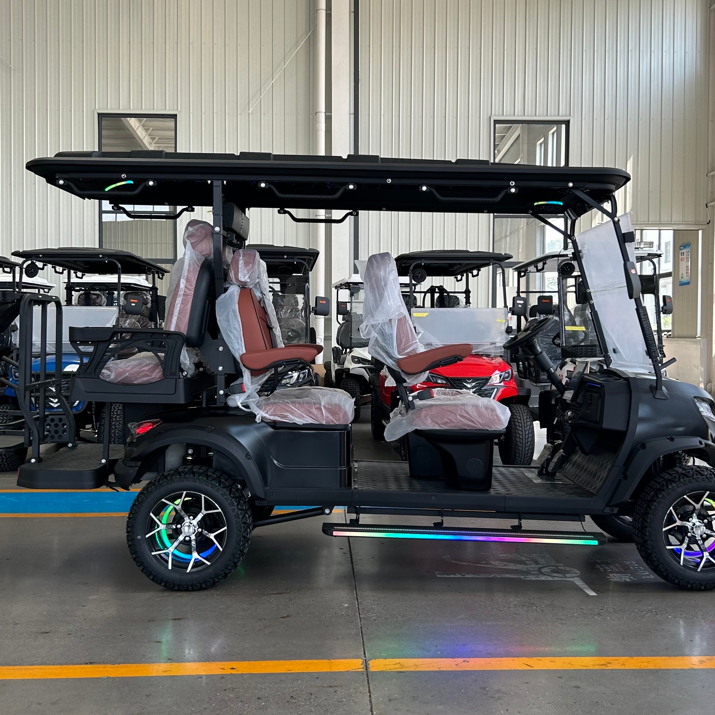 Electric 6 Seater Forward Facing Aluminium Off-Road Street Use Customizable Vehicle Resort Outdoor Mobility Golf Cart 30-50Km/h 2