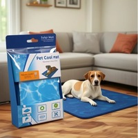 Tapis de refroidissement bleu mer classique pour Gel Pet Bag Summer Freeze Dog Kennel Mats