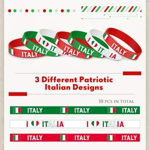 Oferta con <span class=keywords><strong>Descuento</strong></span>: Pulsera de Silicona con Diseño Personalizado y Logotipo, Brazalete con Bandera Nacional a la Moda para Decoración - Product Image 4