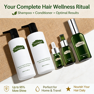 Shampooing et après-shampooing hydratants à l'huile d'argan en marque blanche, soin capillaire clarifiant en vrac pour <span class=keywords><strong>cheveux</strong></span> <span class=keywords><strong>gras</strong></span> et bouclés - Product Image 6