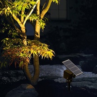 Lampes de jardin solaires 12W IP66 étanches, projecteurs LED pour éclairage de cour, pelouse, arbres, éclairage paysager extérieur