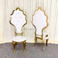 Fauteuil Trône Haut de Gamme en Acier Inoxydable pour Location Événementielle, Chaise de Salle à Manger de Luxe pour Mariages et Banquets, Vente en Gros