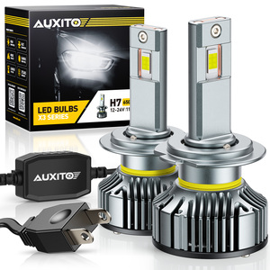 Ampoules de phare AUXITO X3 H7 6500K 12V 24V blanches 24000lm 120W LED pour voitures et camions européens - Product Image 1