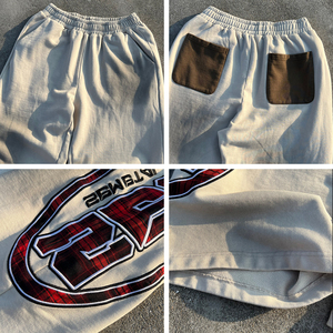 <span class=keywords><strong>Pantaloni</strong></span> Sportivi da Uomo Oversize in Cotone Pesante con Lavaggio Acido, Gamba Larga e Svasata, Personalizzabili - Product Image 3