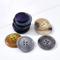 Botones de urea de alta calidad en stock, al por mayor, ecológicos, de borde fino, ignífugos, con 4 agujeros, con vástago y lentejuelas chapadas para ropa