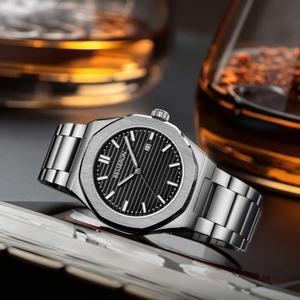 Fabricantes OEM/ODM, Relojes de Acero Inoxidable con Logotipo Personalizado, Manecillas Luminosas, Reloj de Lujo para Hombre de Cuarzo - Product Image 4