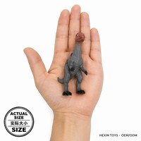 Figurine réaliste de Carnotaurus en PVC rouge et gris, 11x4.5x10cm, modèle d'apprentissage des dinosaures, accessoire de bureau pour enfants