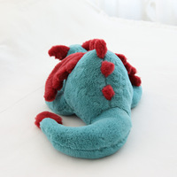 Logo personnalisé ciel volant Dragon ptérosaure jouets en peluche blanc cyan dinosaure longue graisse jeter oreiller enfants chiffon poupée Festival cadeau