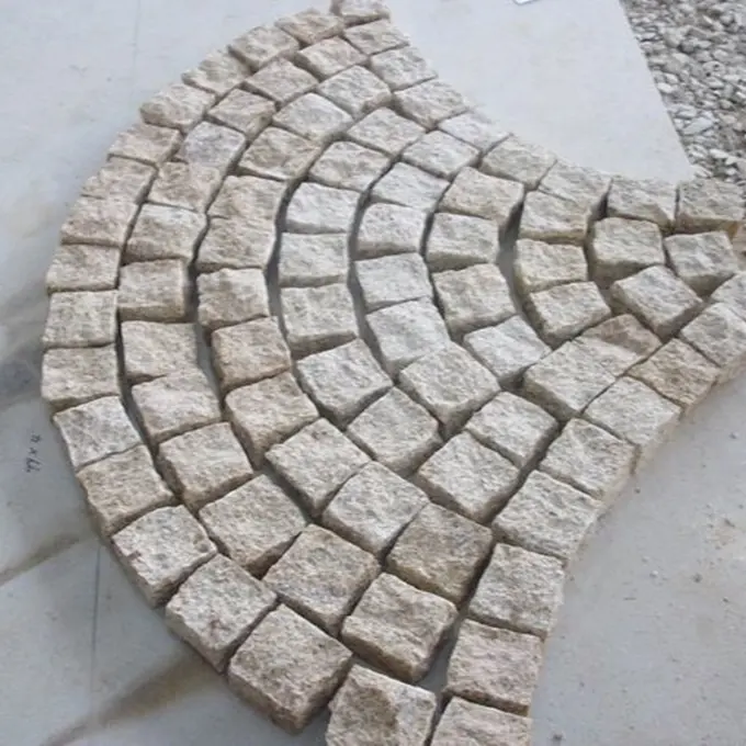 40X40Cm Lưới Trở Lại Trung Quốc Lát Đá, Granite Cobblestone Paver Để Bán