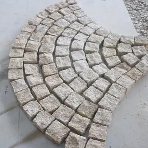 Malha de malha 40x40cm para trás da china pedra de revestimento, pedra granito cobblone para venda