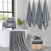 Serviette de bain en corail tissé sur mesure, écologique, séchage rapide, douce, en velours de corail, ensemble de serviettes de bain pour salon de spa