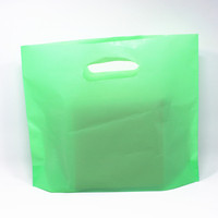 Sacs en plastique personnalisés en PEHD pour le shopping, avec poignée découpée, type T-shirt, pour remerciement, vente en gros à prix abordable