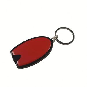 Custom Logo Printed Promotional Keychain Portable Plastic Light Weight Led <b>Mini</b> Flashlight <b>Keyring</b> - Product Image 2