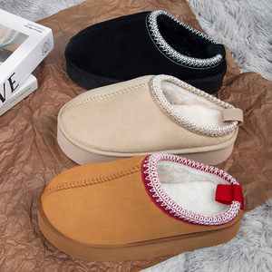 Nouvelles <span class=keywords><strong>bottes</strong></span> d'hiver pour femmes, style ethnique, tissées, en cuir véritable, doublure en fourrure douce et chaude, confortables, imperméables, à la cheville - Product Image 4