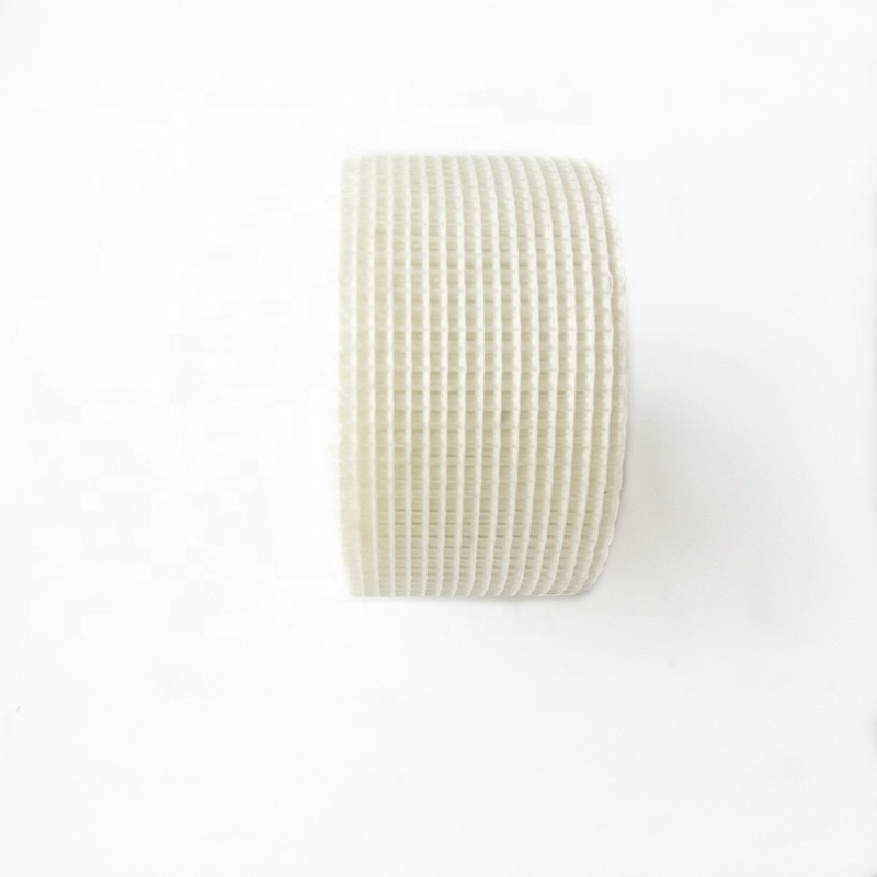 Размер 50 мм x 45 м/рулон, 60 г/м2, осталось от внешней торговли, белая Стекловолоконная самоклеящаяся лента, сетка, Размер 8 ячеек