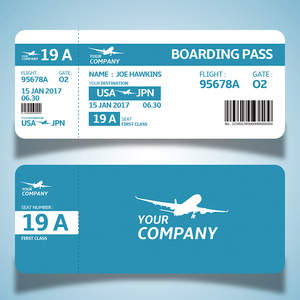 การพิมพ์ตั๋วเครื่องบิน/บัตรผ่านขึ้นเครื่องของสายการบินแบบมืออาชีพ - Product Image 4