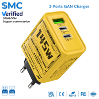 Vente en gros d'usine, chargeur rapide à 3 ports avec technologie GaN, station de charge rapide, adaptateur secteur pour MacBook Pro, iPhone, Samsung