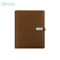 Carnet de notes personnalisé avec logo LED lumineux, batterie externe et USB, coffret cadeau d'entreprise, chargeur sans fil 8000 mAh