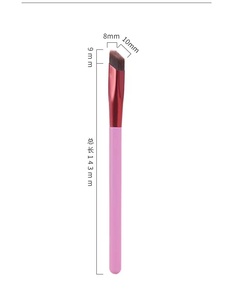 Logo personalizzato ad angolo Wild Eye Brow Brush capelli sintetici di buona qualità con manico in legno correttore contorno per sopracciglia - Product Image 4