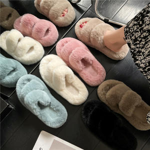 Pantoufles Grande Taille Antidérapantes Silencieuses Rehaussantes Douillettes pour Femme, à Plateforme en Fourrure, Bout Ouvert, pour Intérieur et Extérieur - Product Image 4