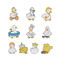 Bros Pin Enamel Bebek Seri Duck Alloy Zinc yang Laris Manis, Perdagangan Lintas Negara