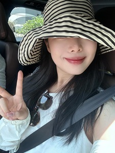 Hot Selling Packable Foldable Bucket <b>Hat</b> with Wide Brim Striped Design <b>for</b> Summer Outdoor Beach Fishing Casual Travel - Product Image 5