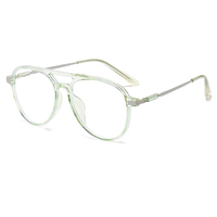 Lunettes de lecture anti-lumière bleue unisexe HY2412, 1 pièce, métal rouge fin, pour hommes et femmes, force 1.0-4.0, gris