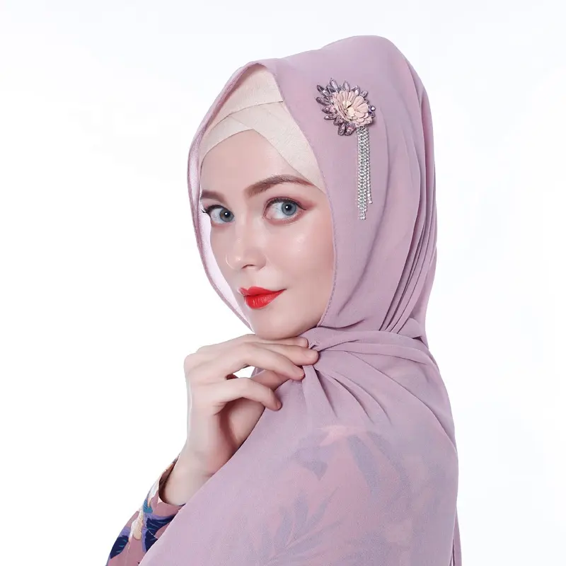 Nhà Máy Cung Cấp Chất Lượng Cao Rhinestone Voan Hồi Giáo Hồi Giáo Phụ Nữ Thời Trang Hijabs Arab