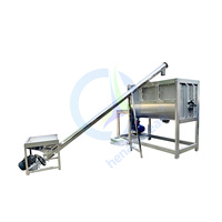 Machine automatique de mélangeur de ruban de poudre de capacité de 500kg 1 tonne Ss304 mélangeurs horizontaux horizontaux concrets de ruban d'alimentation