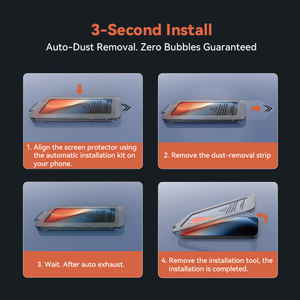 आसान ऐप्लिकेटर स्थापित किट एचडी स्पष्ट स्क्रीन रक्षक iPhone 14 15 16 प्रो अधिकतम टेम्पर्ड ग्लास स्क्रीन रक्षक - Product Image 3