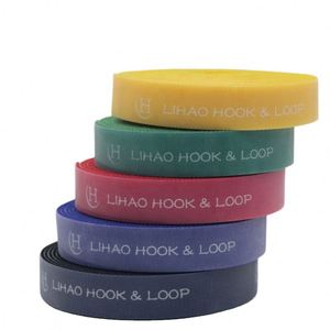 Cinta de gancho y bucle de doble cara, suave y delgada, reutilizable, con logotipo personalizado, autoblocante, tipo brida para cables - Product Image 1