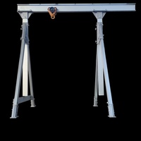 Mini-grue portique mobile à poutre simple, capacité 0,5T-10T, sur roues, avec portique de levage réglable en hauteur, certifiée CE, ISO