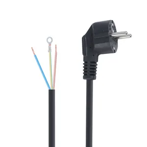 Best Verkopende Flexibele Pvc-Kabel Eu 2pin Plug Ac Netsnoer Kabels Wit Eu Twee Ronde Stekker