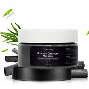 OEM ODM Natural limpieza profunda bambú carbón negro cabeza Peel off barro Facial cara arcilla máscara sin alcohol