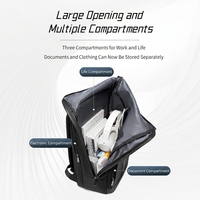 Sac à dos Arctic Hunter pour jeunes avec port USB, en nylon imperméable, grande ouverture, trois compartiments, unisexe, 15,6 pouces
