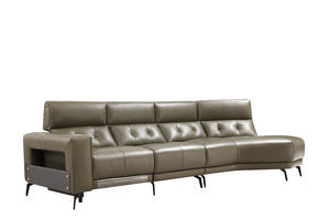 Venta al por mayor nuevos materiales ajustable moderno eléctrico de cuero sofá reclinable de cuero genuino sofá reclinable - Product Image 6