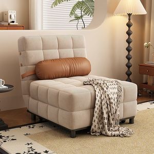 Hiện Đại Retro Kem Duy Nhất Có Thể Gập Lại <span class=keywords><strong>Sofa</strong></span> Giường Mở Lại Pháp Phong Cách Dual-Sử Dụng Có Thể Ngủ Kim Loại Khung Chuyển Đổi Cho Phòng Khách - Product Image 1