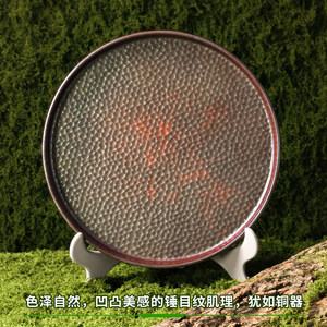 Rustic Style Round Melamine <b>Plates</b> For Hotel Restaurant Cold Dish Serving 6002-7.8 - Product Image 2