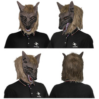 Nouveau drôle Latex effrayant loup-garou coiffure drôle Silicone masque Halloween costume décorations Halloween Latex loup-garou masque